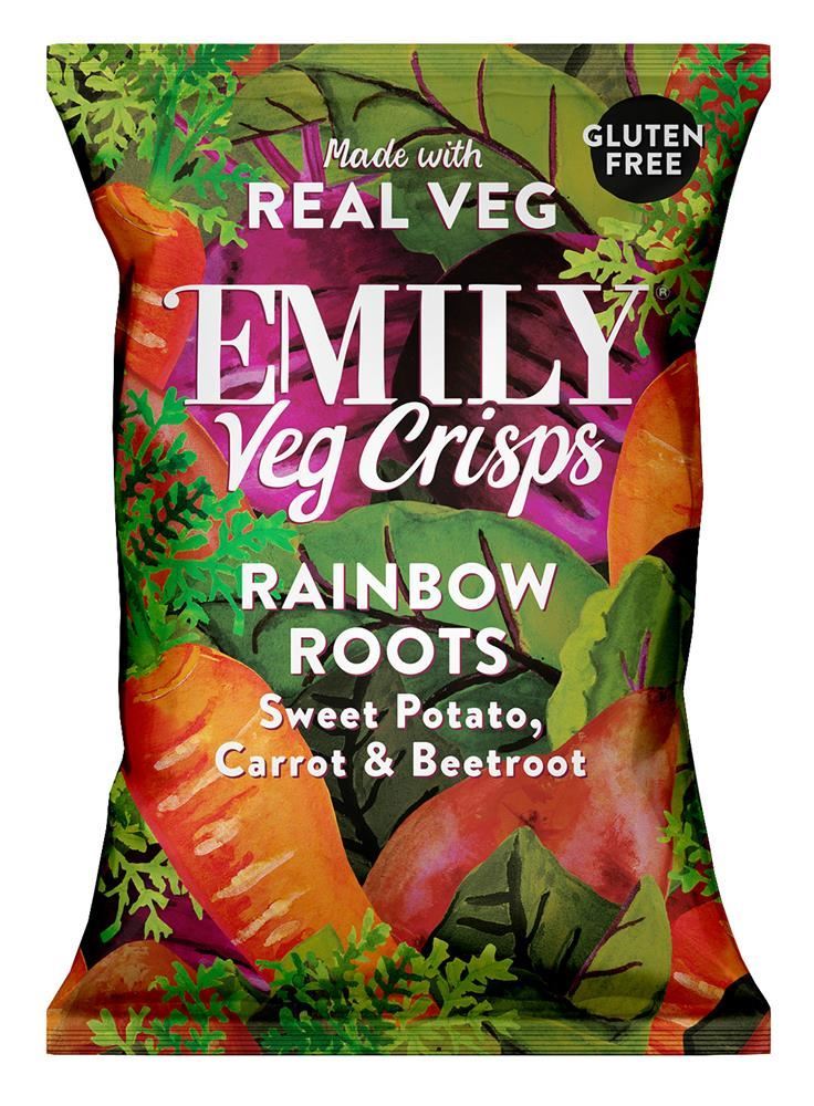 Emily Rainbow Roots Veg Crisps 30g - 12 Pack
