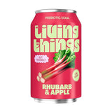 Living Things Rhubarb & Apple Prebiotic + Probiotic Soda 330ml - 6 Pack