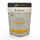 Balanced Vitamin B12 30 Veggie Caps - Refill Pouch