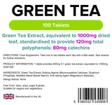 Lindens Green Tea 1000mg - 100 Tablets
