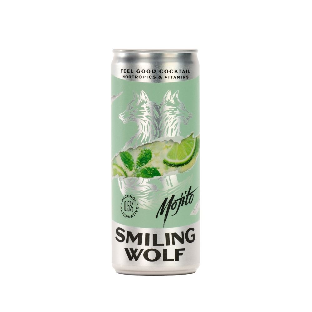 Smiling Wolf Mojito 250ml Feel Good Alcohol Alternative - 2 Pack