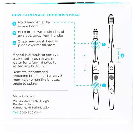 Dr Tung's Ionic Toothbrush Replacement Brush Heads