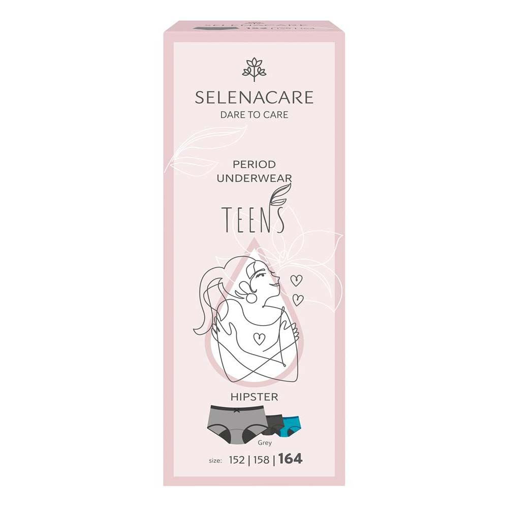 Selenacare TEENS period panties Hipster Grey Size 164