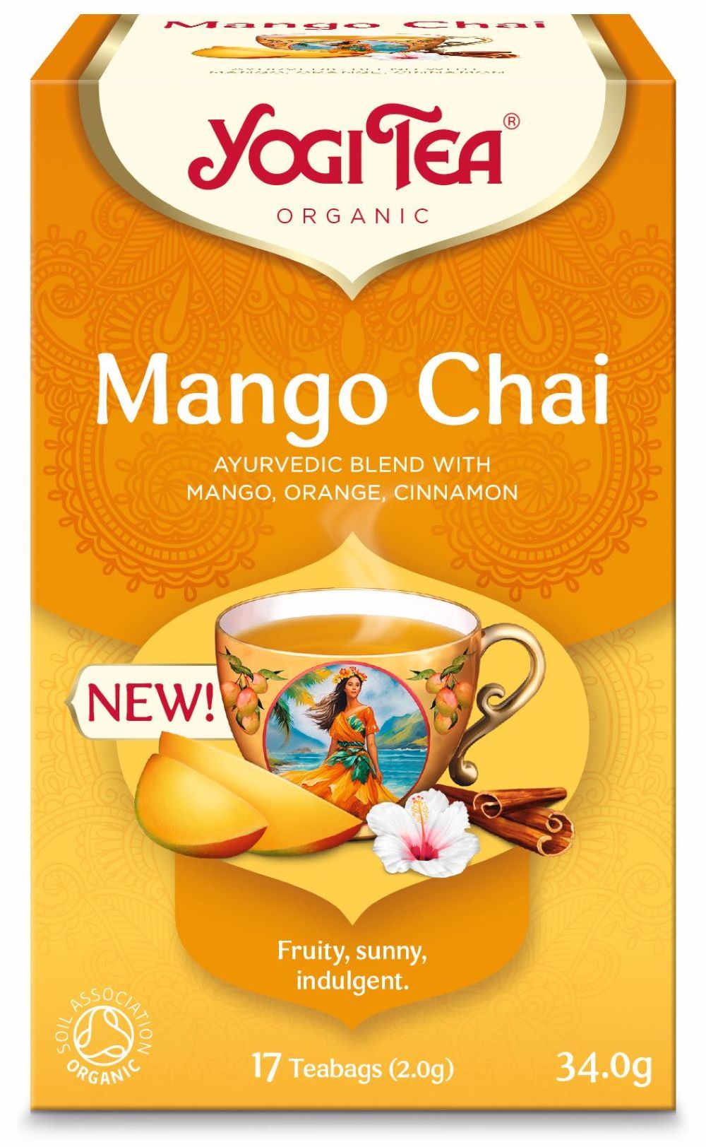 Yogi Tea Mango Chai Organic 17 Teabags - 6 Pack