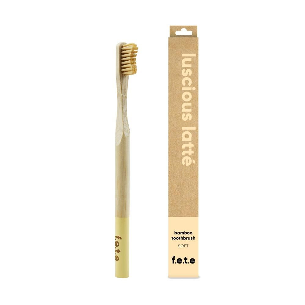 From Earth to Earth Bamboo toothbrushes Luscious Latte - Beige Soft
