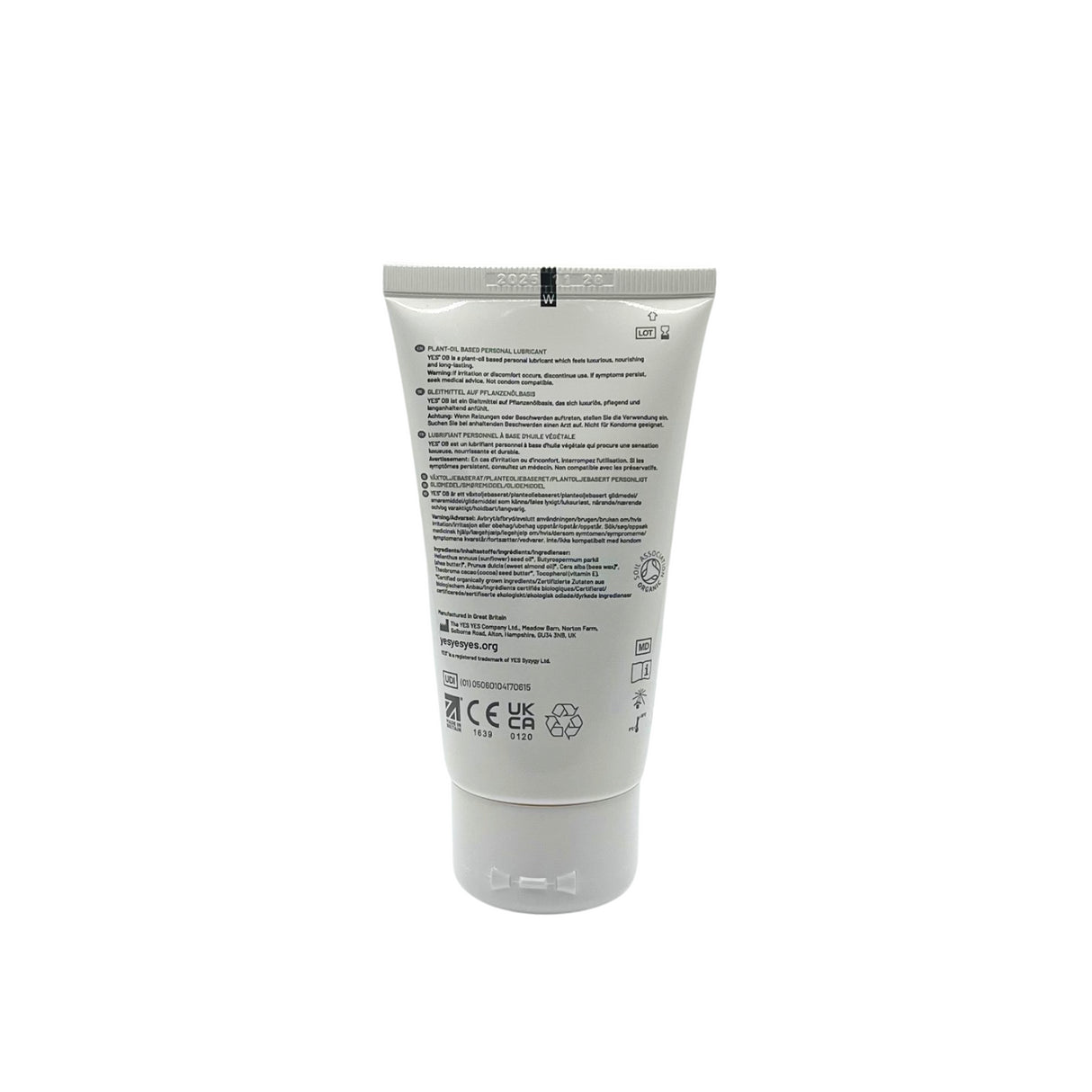 YES Organic Natural Plant-oil Based Personal Lubricant - 80ml and 140ml