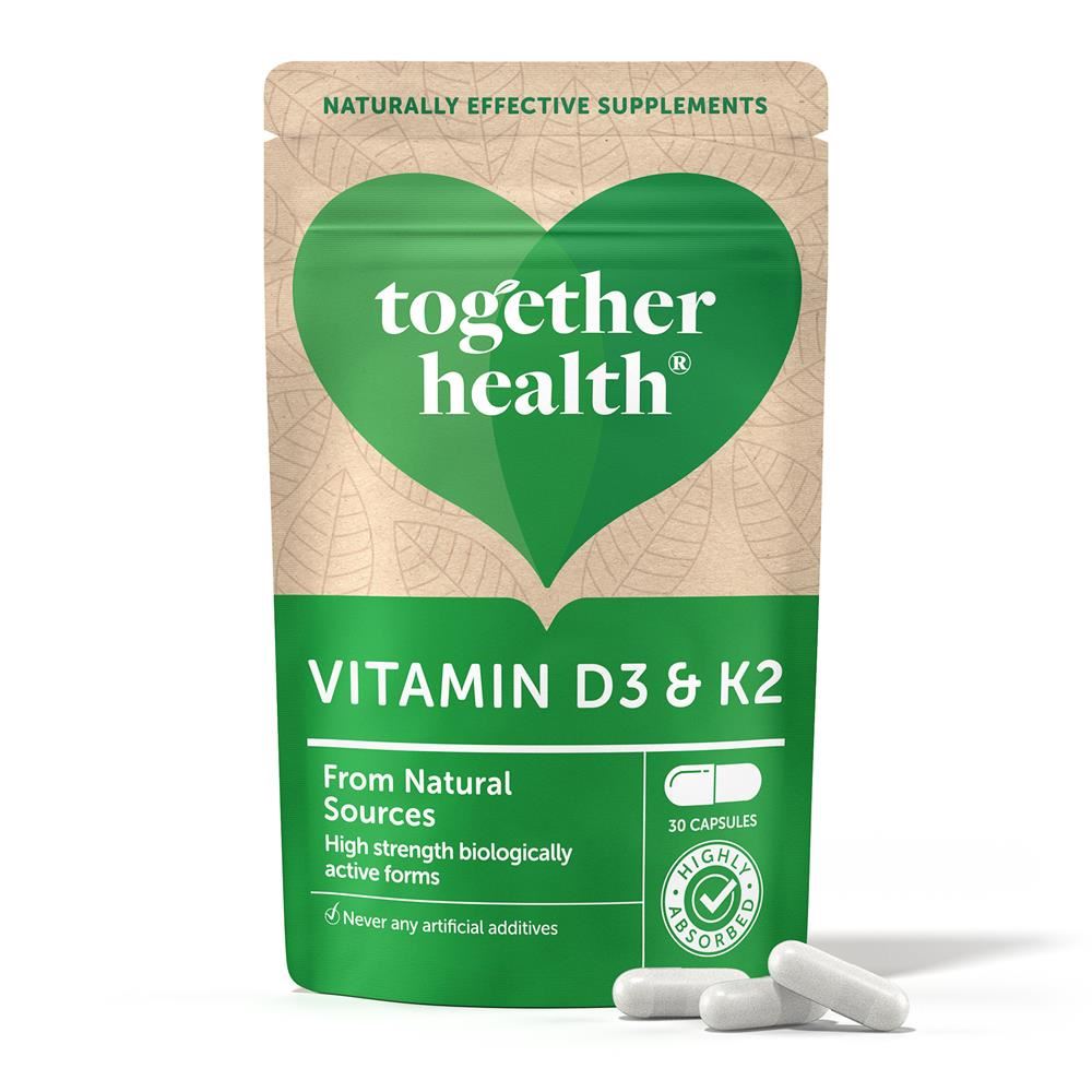 Together Health Vitamin D3 & K2 MK7 form 3000iu 30 Capsules