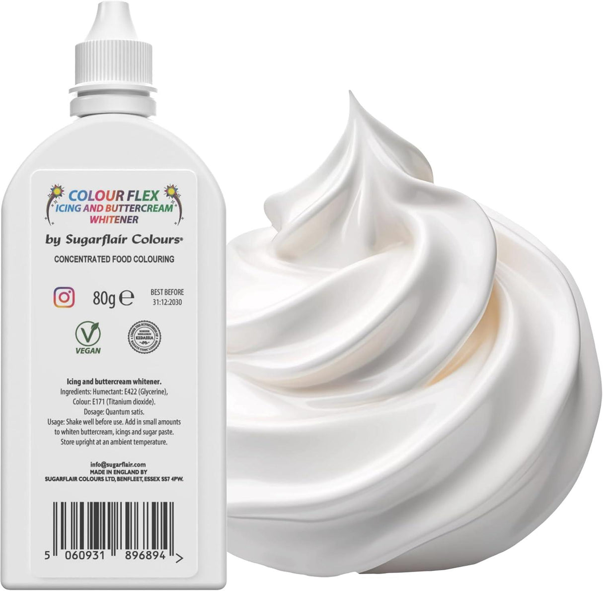 Sugarflair Colour Flex Icing and Buttercream Whitener 80ml