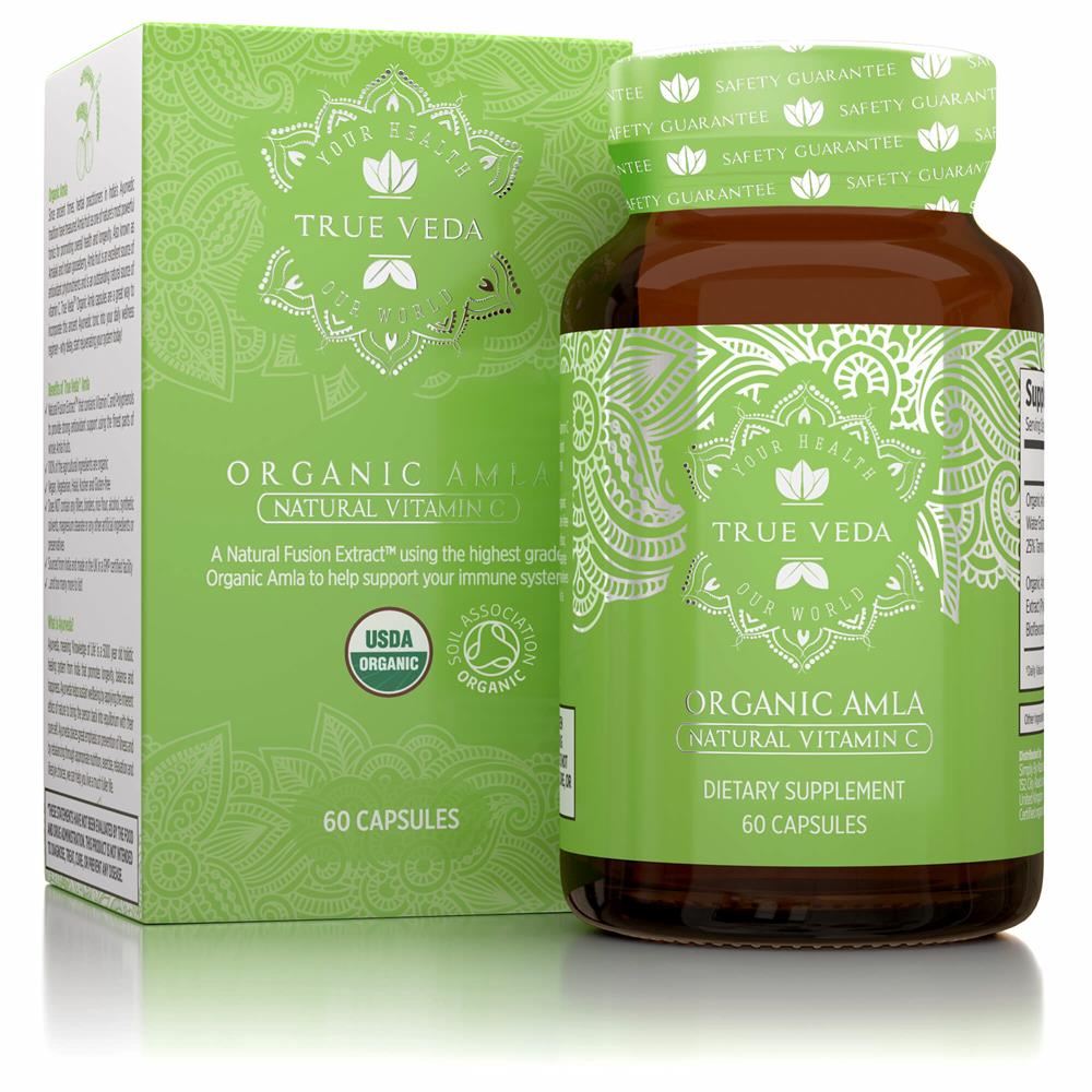 True Veda Amla Organic Natural Vegan Ethical Non-GMO 60 capsules