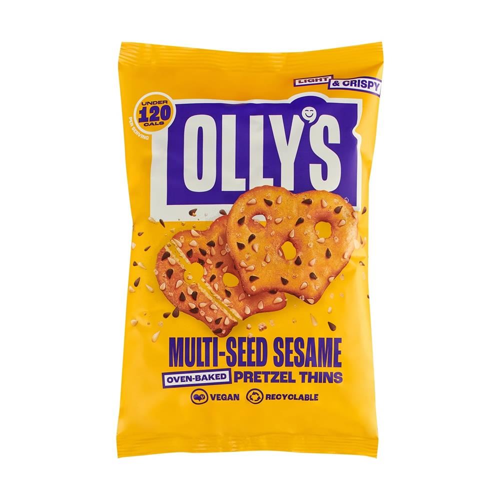 Ollys Multiseed Sesame Pretzel Thins 140g