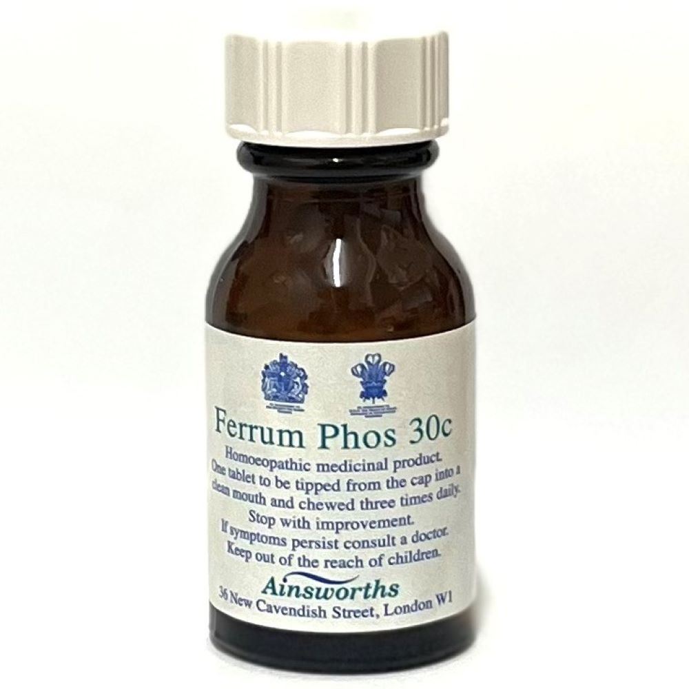 Ainsworths Ferrum Phos 30C Single Counter Remedy 120 tabs