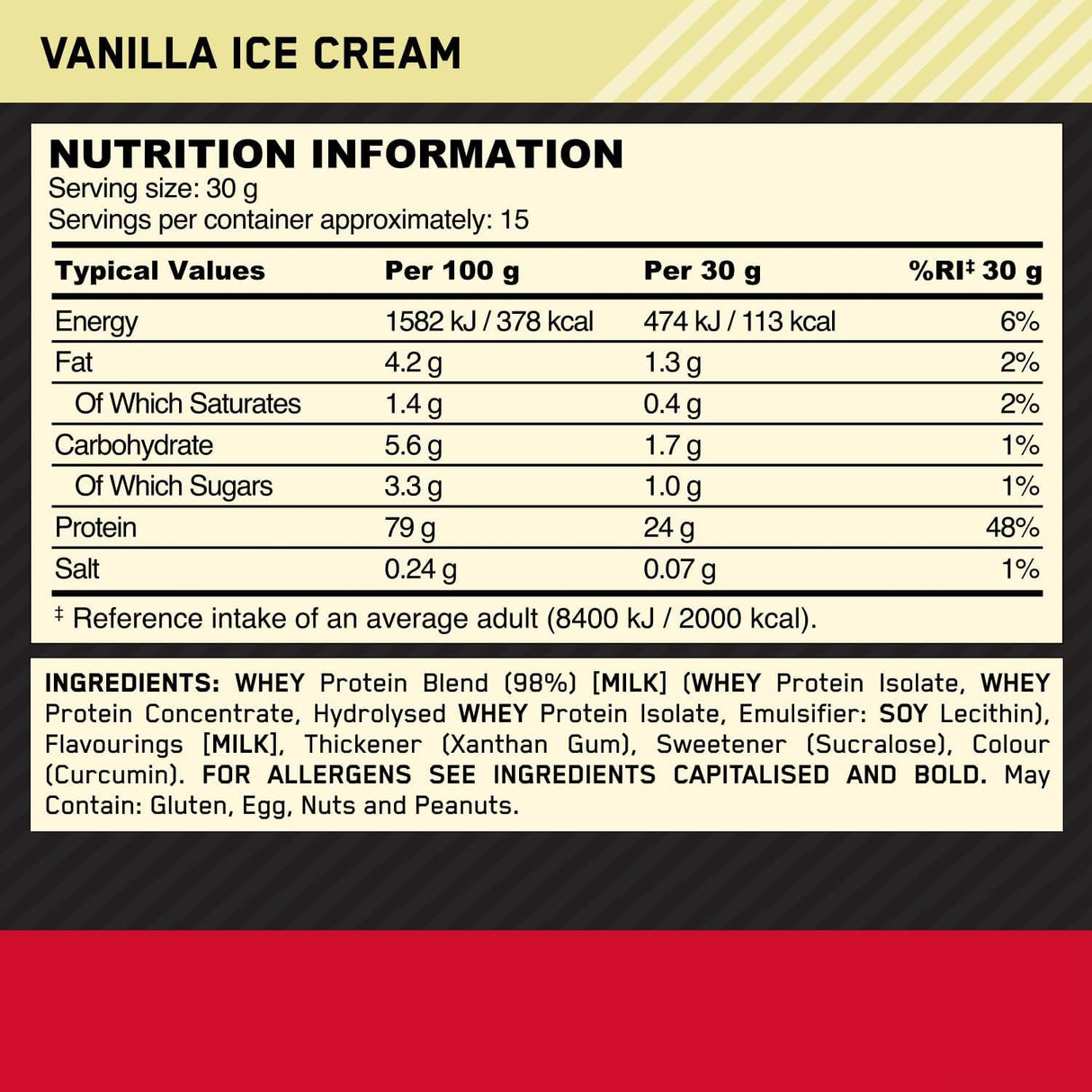 Optimum Nutrition Gold Standard 100% Whey Protein Powder - 900g/2.2kg/4.5kg