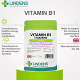 Lindens Vitamin B1 100mg - 100 Tablets - image 3