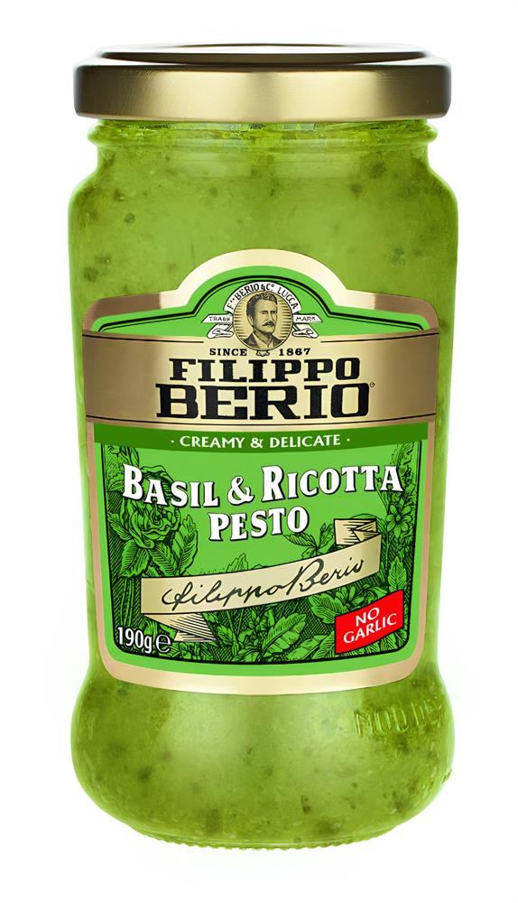 Filippo Berio Basil and Ricotta Pesto Sauce 190g - 6 Pack