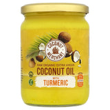 Coconut Merchant Raw Organic Raw Coconut Oil with Turmeric 500ml
