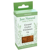 Just Natural Herbs Organic Ground Cinnamon (Box) 30g