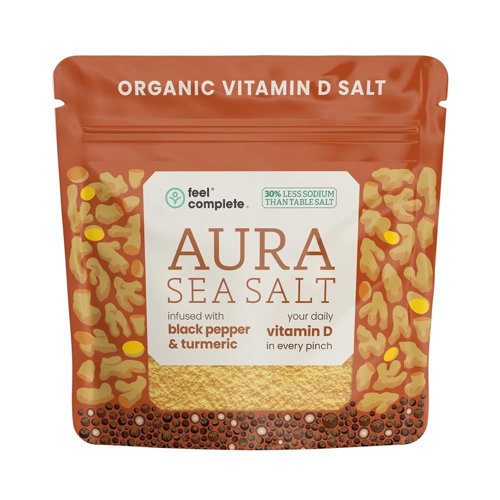 Feel Complete (Aura Sea Salt) Organic Black Pepper & Turmeric Vitamin D 80g