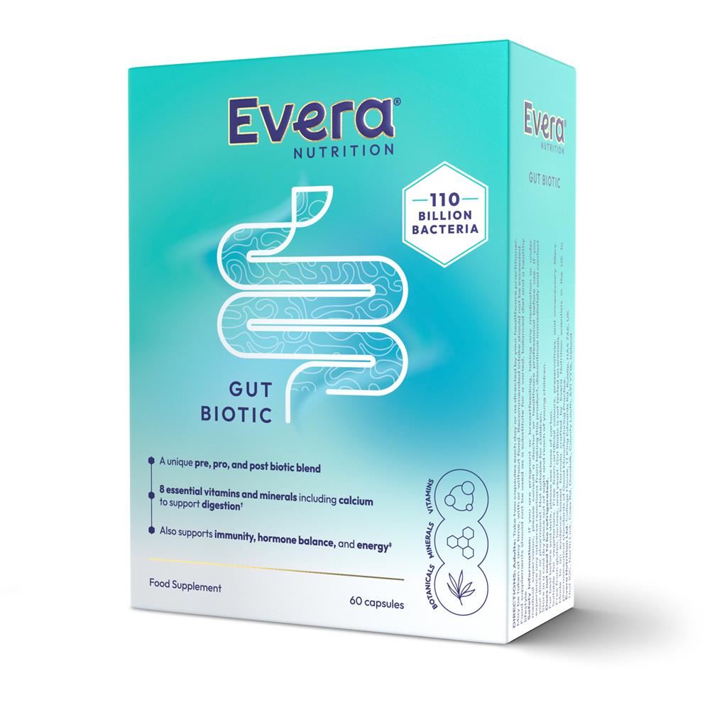 Evera Nutrition Gut Biotic 60 Capsules Vegetarian Supplement