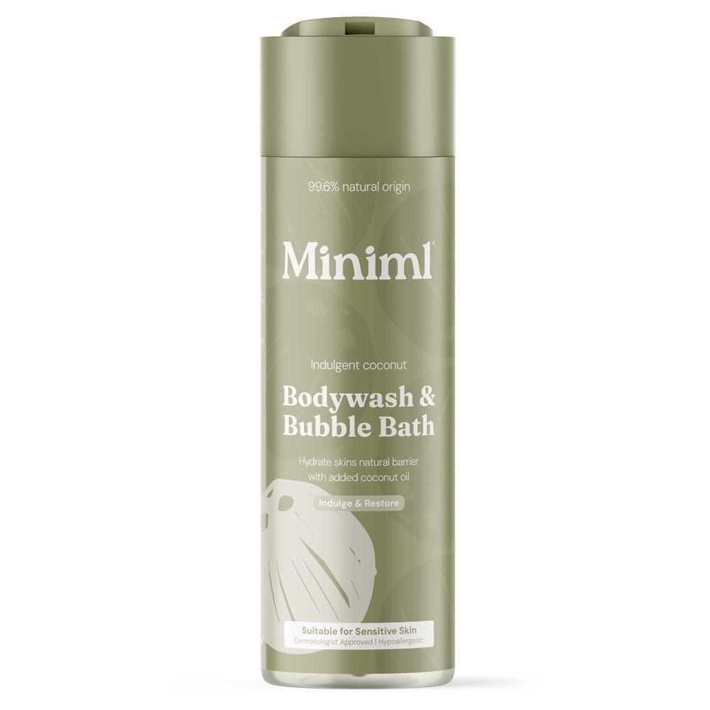 Miniml Nourishing Coconut Bodywash & Bubble Bath 400ml bottle