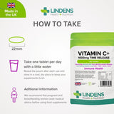 Lindens Vitamin C+ 1000mg - with Rosehip+Bioflavonoids - 120 Time Release Tablets - image 4