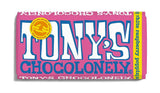 Tonys Chocolonely White Chocolate Raspberry Popping Candy Chocolate Bar 180g