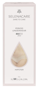 Selenacare Menstrual undies HIPSTER Nude Size M