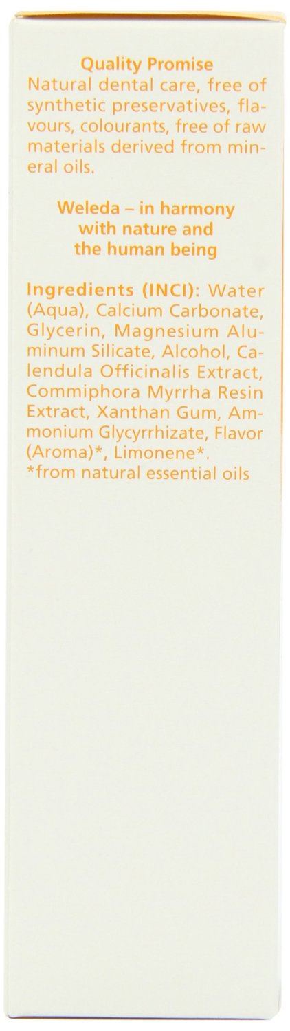 Weleda Calendula Toothpaste 75ml! Natural Peppermint Free