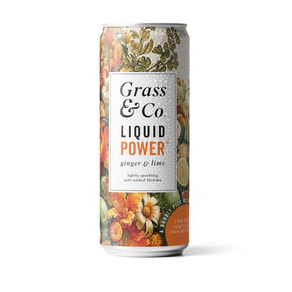 Grass and Co Liquid POWER Ginger Lime & Shiitake Nootropic Drink 250ml