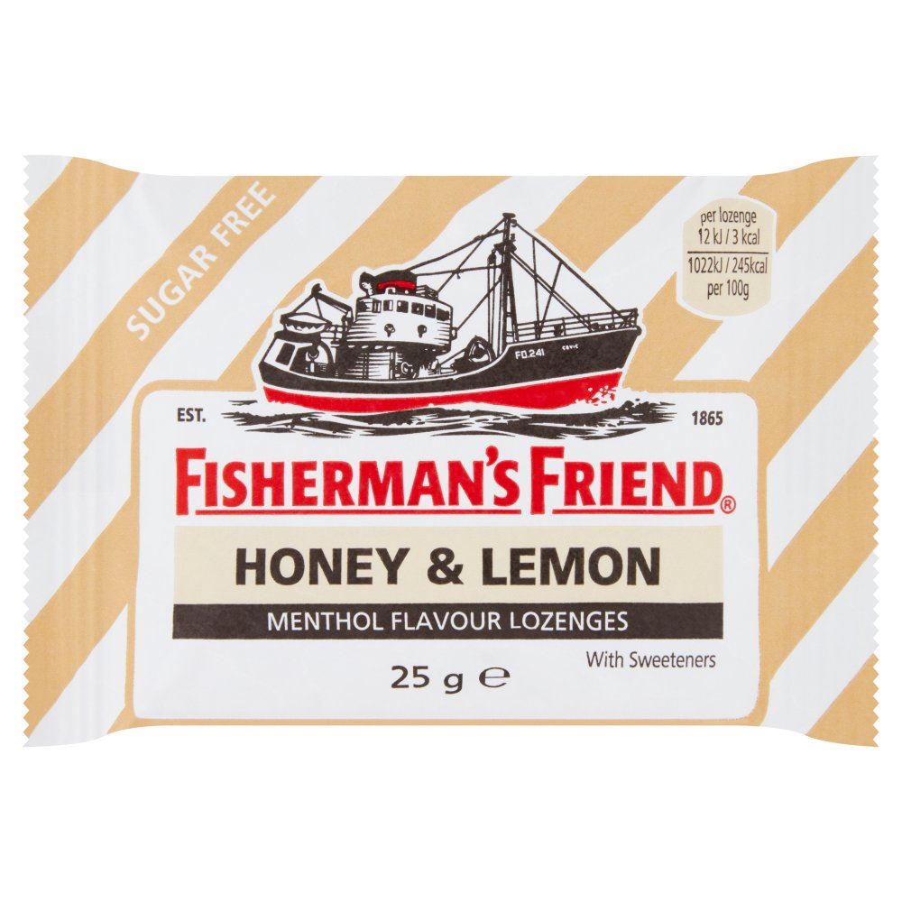 Fisherman's Friend Honey & Lemon Sugar-Free Lozenges 25g - Pack of 24