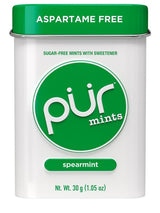Pur Gum ASPARTAME FREE MINTS - Spearmint 30g Tin - 12 Pack