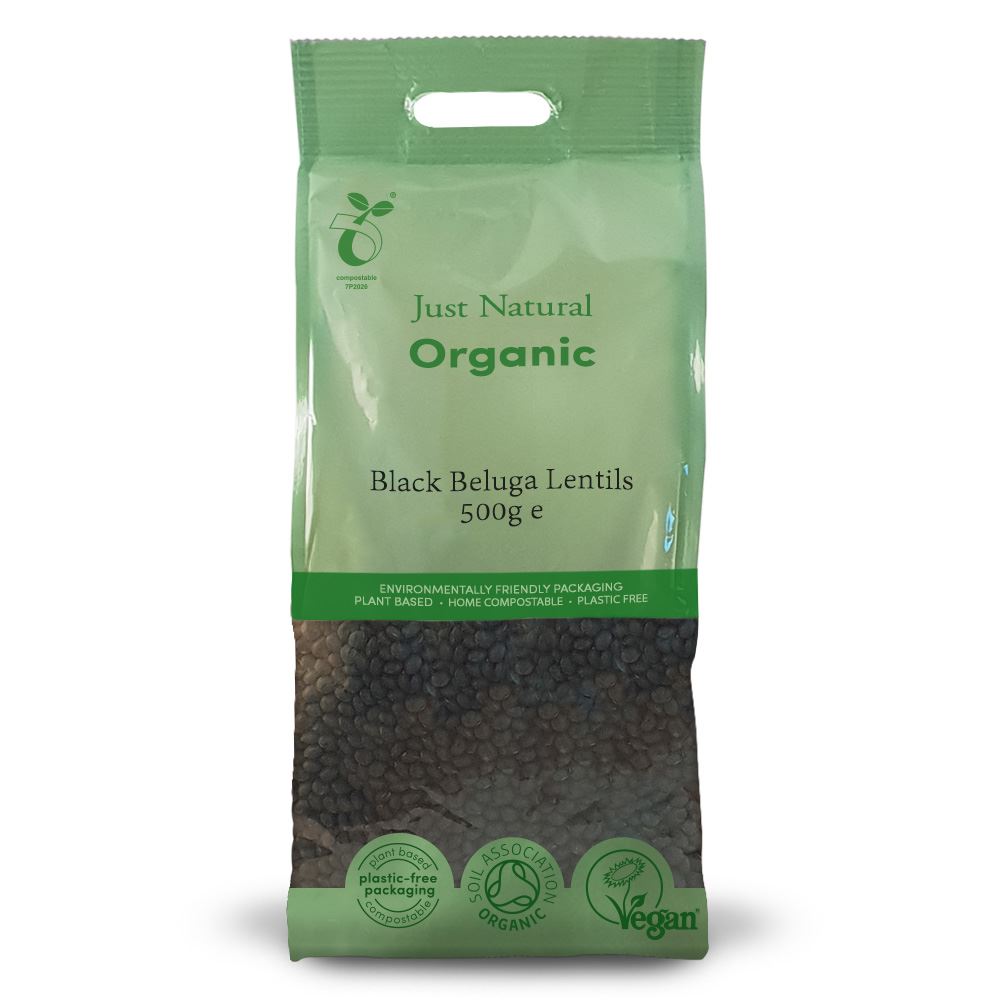 Just Natural Organic Organic Black Beluga Lentils 500g