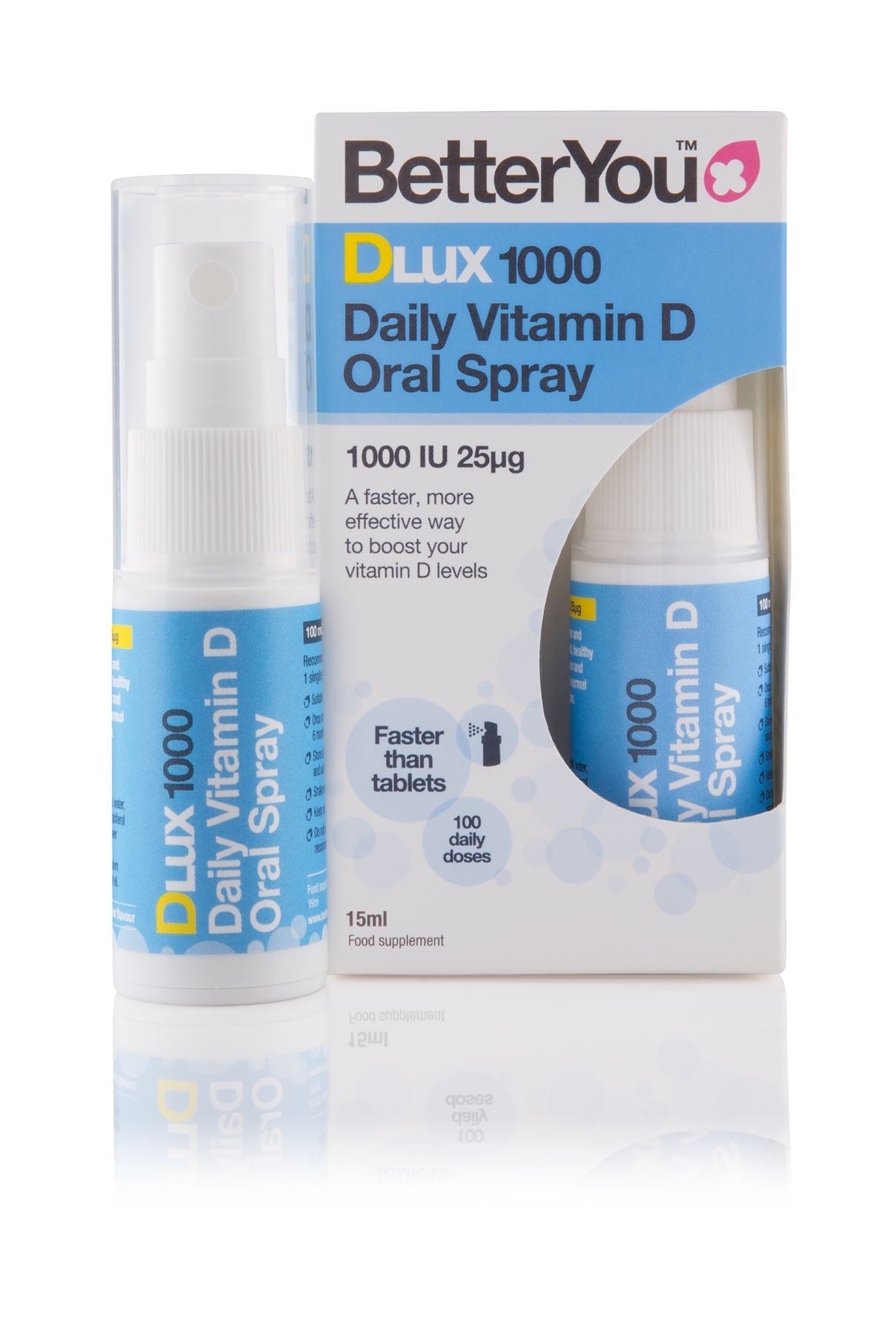 BetterYou DLux 1000 Vitamin D Daily Oral Spray - 15ml