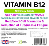Lindens Vitamin B12 1000mcg - 100 Sublingual Tablets - image 2
