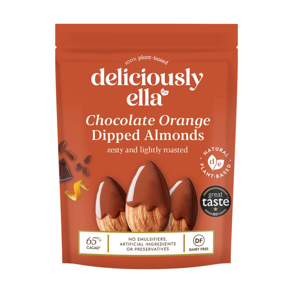 Deliciously Ella Chocolate Orange Dipped Almonds 81g - 8 Pack