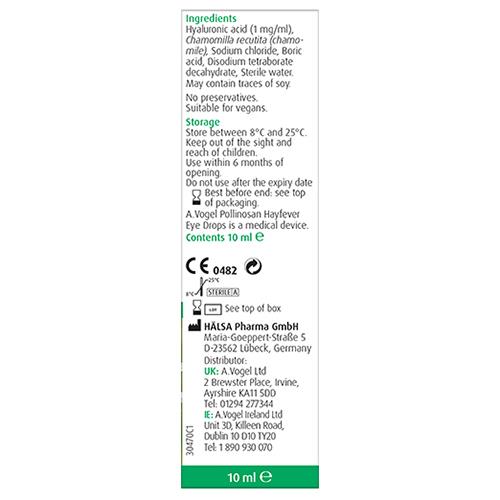 A.Vogel Pollinosan Eye Drops Hayfever 10ml For Red Itchy Eyes