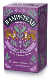 Hampstead Tea Organic Focus Well 20 Tea Bags - 4 Pack