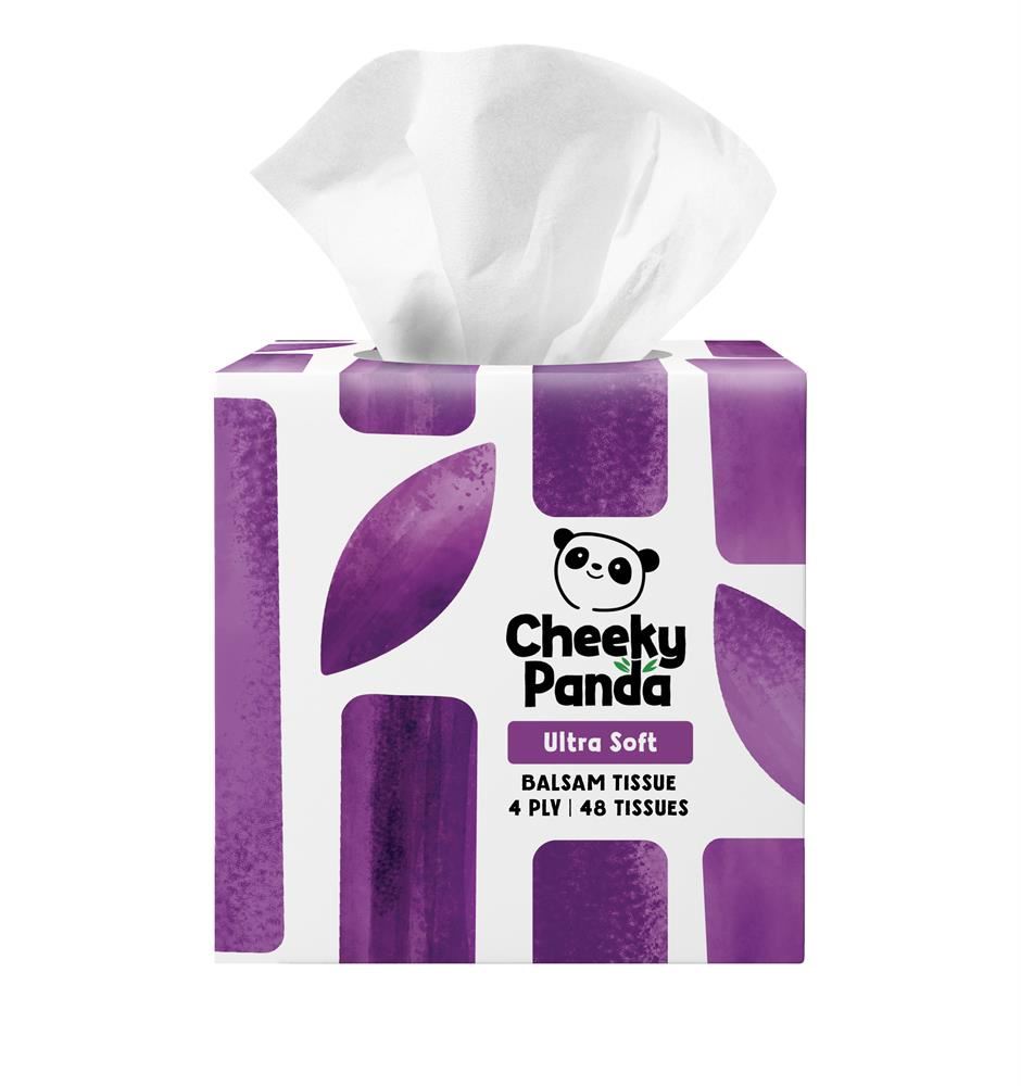 Cheeky Panda Balsam 4ply Facial Tissue Cube 48s