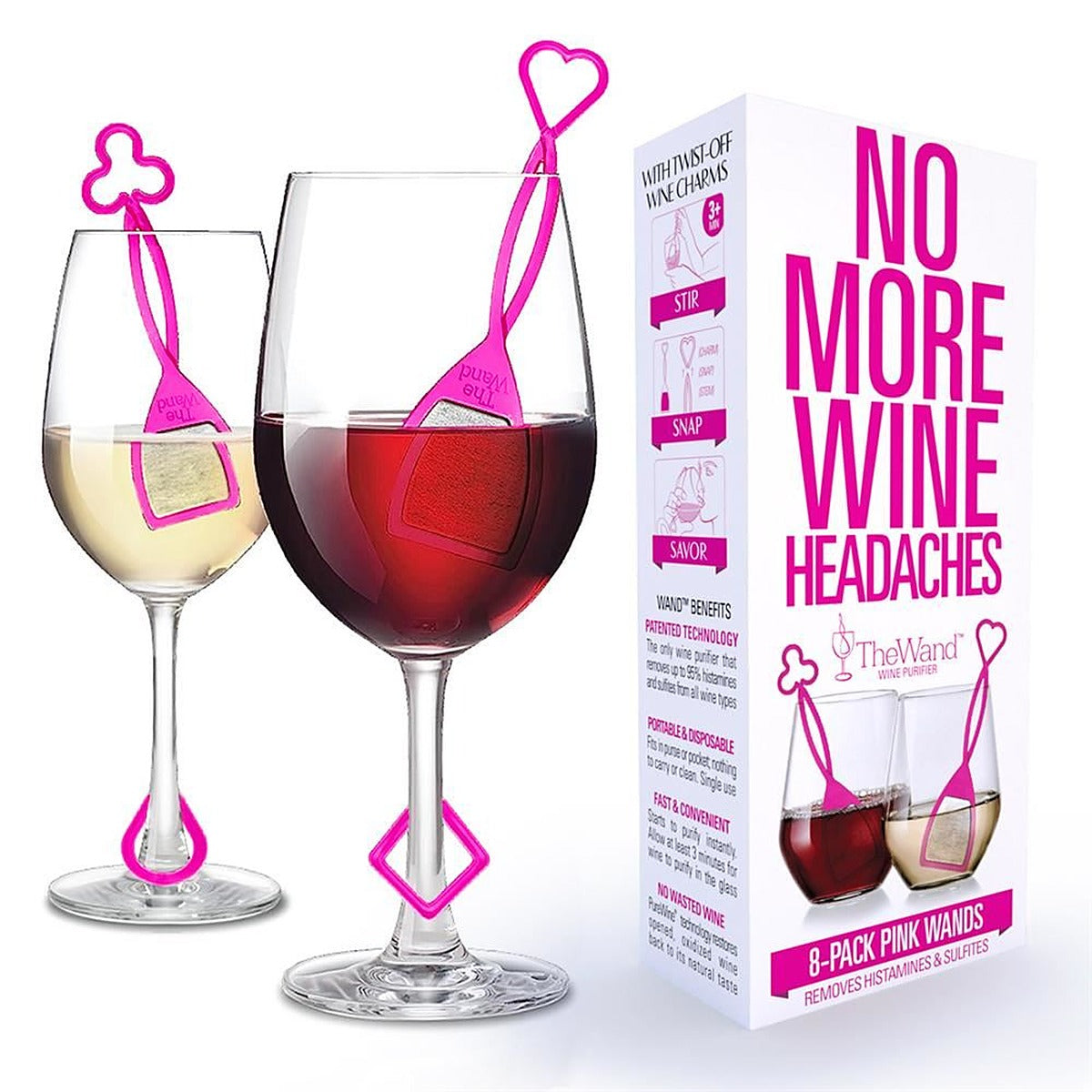 PureWine The Wand Wine Purifier - Pink 8-Pack – Health Plus Living