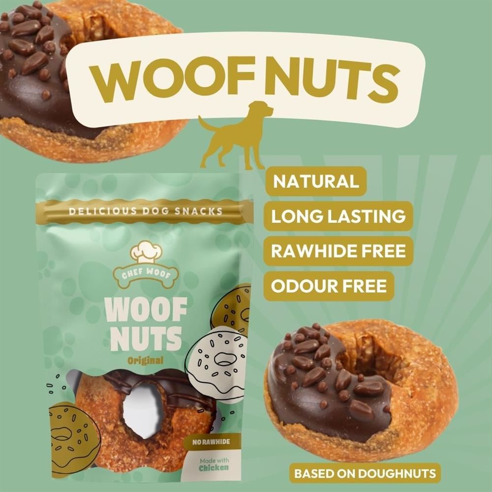 Chef Woof WOOF NUTS Natural Dog Treats 46g - 10 Pack