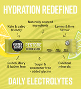 Hunter & Gather Restore Lemon & Lime Electrolyte Sachets 30 x 5.21g per pack