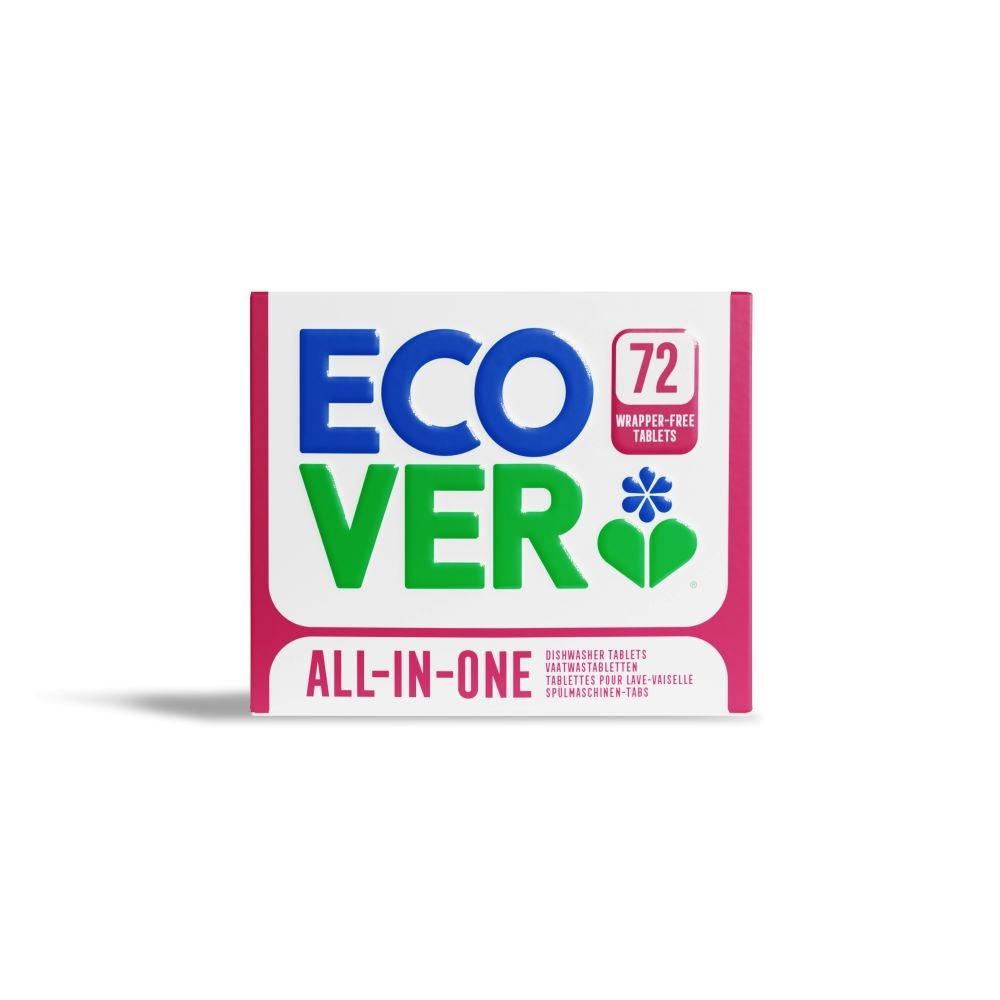 Ecover Dishwasher Tablets All in One Plastic Free 72 Tablets
