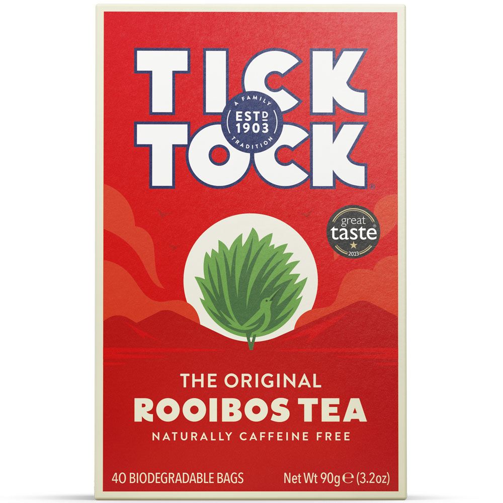 Tick Tock Original Rooibos 40 Tea Bags - 4 Pack
