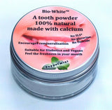 Bio-White Organic Tooth Powder Peppermint in a glass jar- (plastic free).