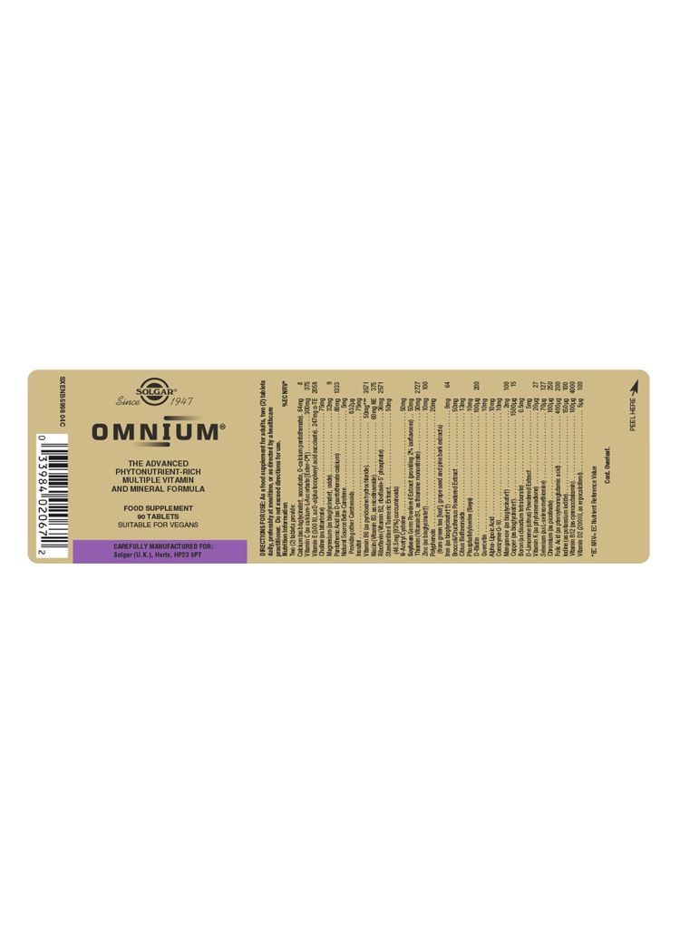 Solgar Omnium - 90 Tablets