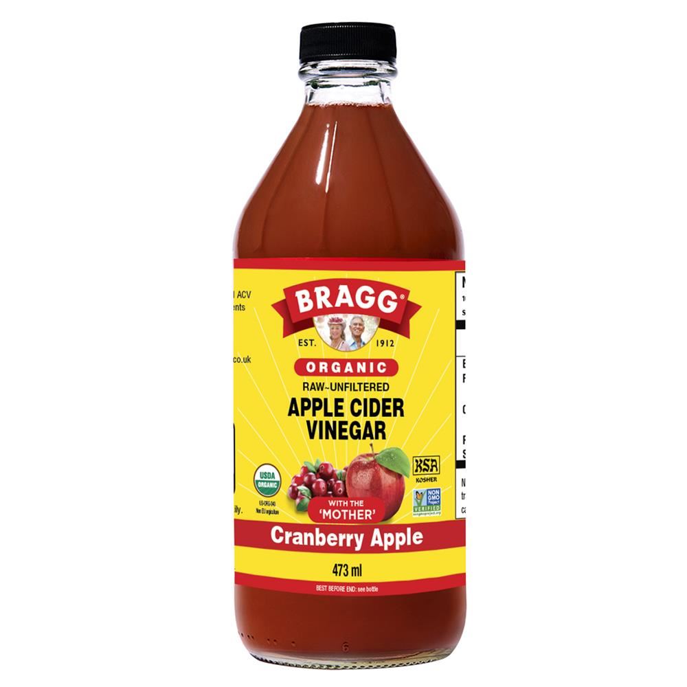 Bragg Organic Apple Cider Vinegar with Cranberry Apple 473ml