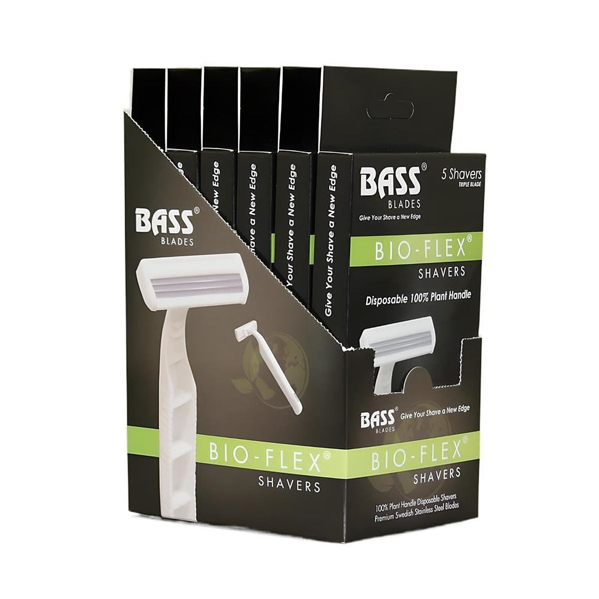 Bass Disposable razors with 100% natural plant-based handle 5piece ...