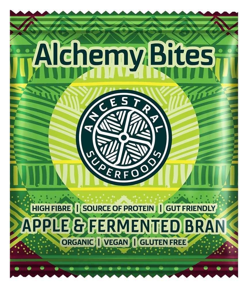 Ancestral Superfoods Alchemy Bites Apple & Fermented Bran 40g - 8 Pack