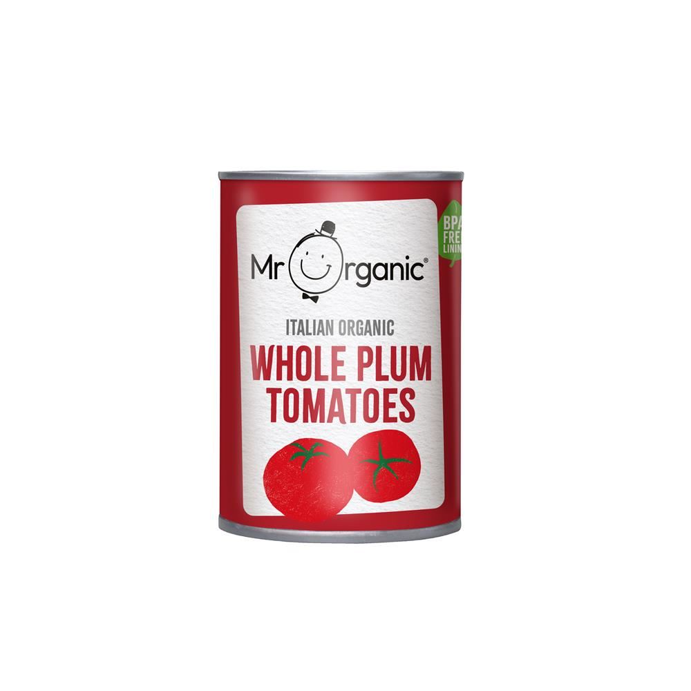 Mr Organic Whole Peeled Tomatoes 400g