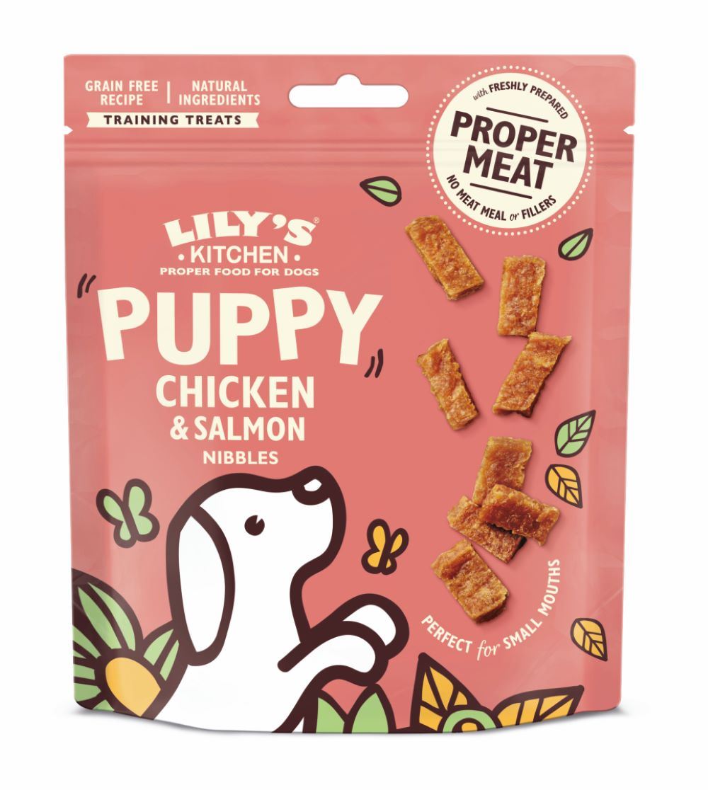 Lilys Kitchen Chicken & Salmon Nibbles Puppy Treats 70g