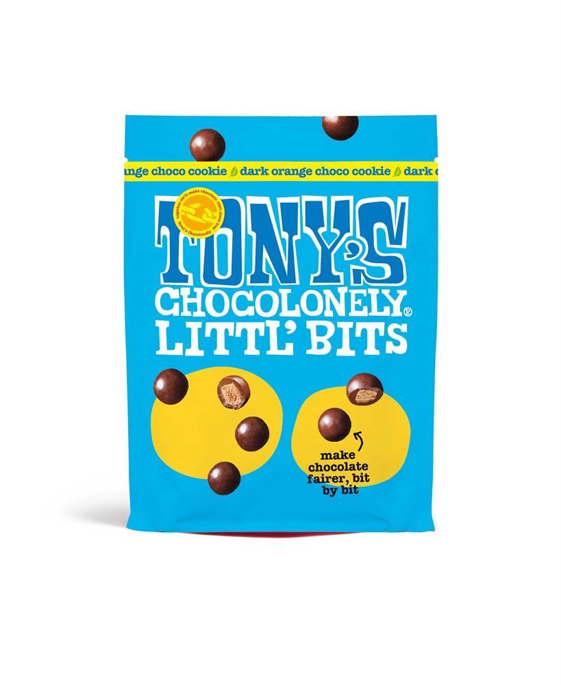 Tonys Chocolonely Tony's Chocolonely Littl' Bits Dark Orange Choco 100g - 8 Pack